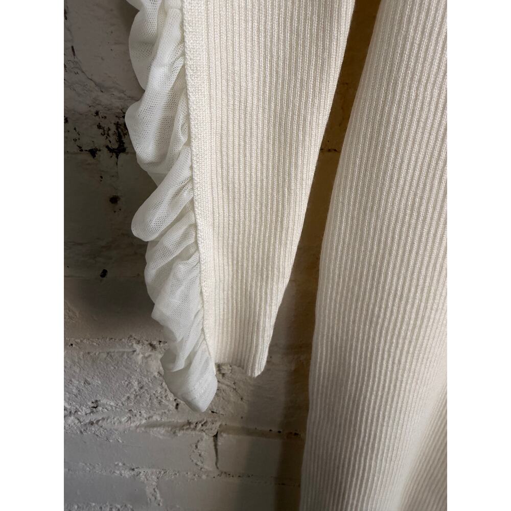 Fashion Nova Laura Ribbed Sweater Midi Dress Ivory Size XL New With Tags - Picture 4 of 10